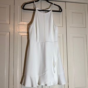 NWT Speechless White Halter Tulip Skirt Cutout Details Nordstrom SZ L R2